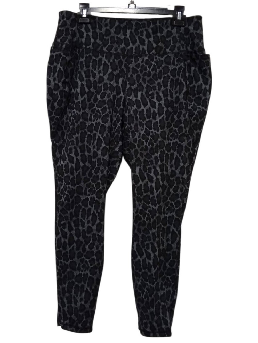 LIVI Soft 7/8 Leggings 18/20 Black Leopard High Rise Side Pockets